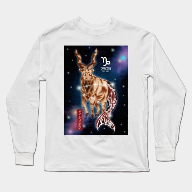 Capricorn Long Sleeve T-Shirt by Thor Reyes